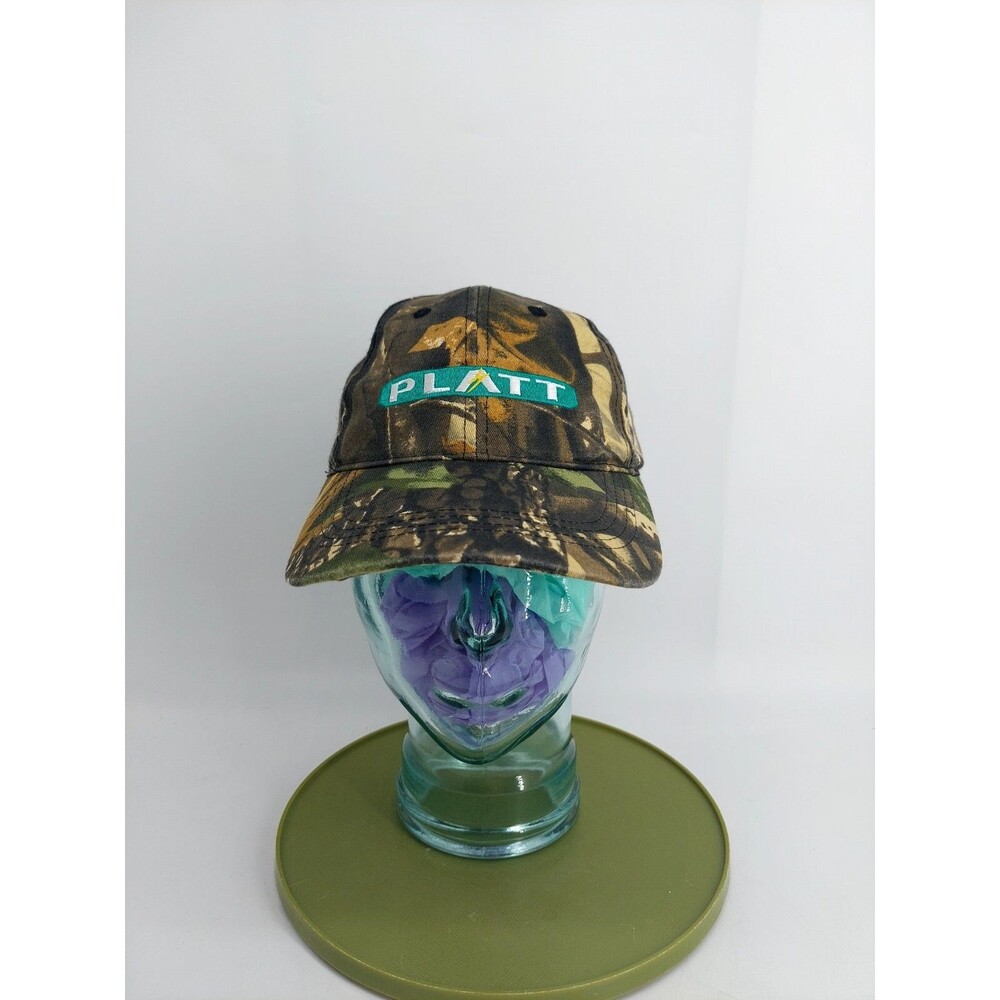 PLATT Camoflauge and Turquoise Hook n Loop Hat